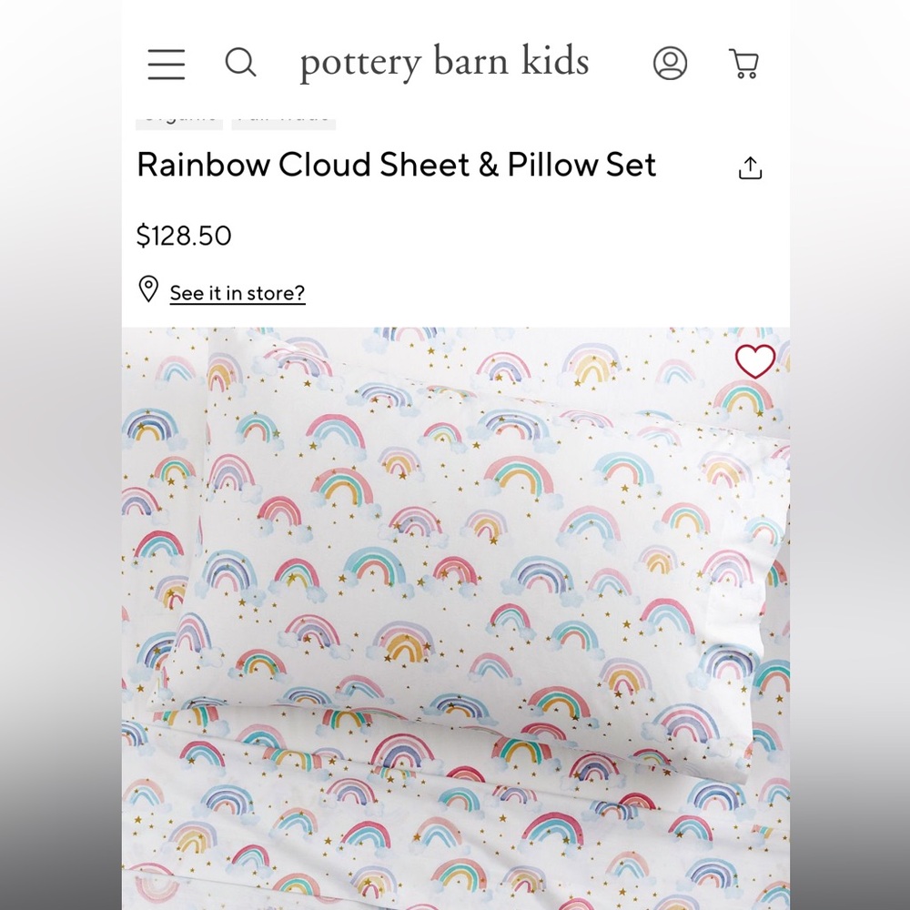 Pottery Barn Kids Colorful Rainbow Bedding Set